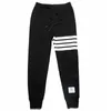 23S High Street Trendy Terry Pants z trzema paskami wydrukowane brytyjskie spodni i legginsy