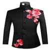 Men's Suits Embroidery Blazer Men Formal Dress Latest Coat Designs Marriage Suit Masculino Wedding For Black Stand Collar