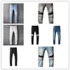 New Design Luxurys Mens Jeans Solid Classic Style Slimleg Jeans Fluorescent Denim Luxurys Pantal