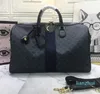 2023 saco de lona de couro bolsa de ombro vintage impresso bolsa duffle saco de bagagem crossbody saco do mensageiro