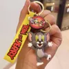 Toy Tom Jerry Schlüsselanhänger Push Kleiner Geschenkanhänger Katze und Maus Autokette Männlicher Anhänger