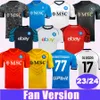 23 24 Naples OSIMHEN Maillots de football pour hommes Napoli Halloween OLIVERA ELMAS ZIELINSKI H. LOZANO ANGUISSA RRAHMANI LOBOTKA Gardien de but à domicile