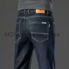 Herr jeans vinter varma ull jeans för män 2023 rak stretch tjock avslappnad heta denim byxor för mäns affärsarbete bär nya herrkläder x1013