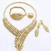 Bruiloft Sieraden Sets Dubai Goud Kleur Voor Vrouwen Ketting En Oorbellen Set ensemble de bijoux en of italien 231012