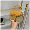 Cross Body Design Woven Bag New Handheld Woven Bag Metal Lock Single Shoulder Crossbody Bagblieberryes