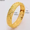 Bangle Luxury Gold Color Bangles For Women Men Girls Ethiopian African Dubai Wedding Bracelet Party Gifts 231012