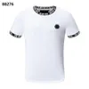 PP Fashion Men's Designer Slim Tee Fit Casual Strass Col Rond Crânes Imprimer Tops Streetwear Col Polos M-xxxL P1022190F