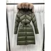 Parkas pour femmes dames longue doudoune nouveau à capuche décontracté chaud 2023 blanc canard mode col de fourrure femme manteau hiver polyvalent Feminina