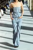 Dames jeans dames Jeansswomen's 2023 Spring en Autumn Ins American Street Fashion Contrast Color Splice 3D Split Double Pull