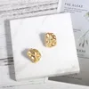 Stud Oorbellen WTLTC Goud Kleur Gehamerd Voor Vrouwen Minimalistische Geometrische Studs Verklaring Metalen Mode-sieraden