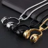 Anhänger Halsketten Rock DJ Musik Kopfhörer Halskette Mode Edelstahl Männer Frauen Hip Hop Headset Party Coole Jewelry242F