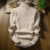 Men s Sweaters Solid Color Knitwear Turtleneck Mens Fashion Twist Autumn and Winter 6 Colors Long Sleeves Basic Style Tops 231012