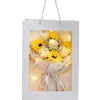 Decorative Flowers Carnation Rose Soap Bouquet Mother Day Gift With Led LIgth Scented Artificial Preserved For Mom Simulation Bag