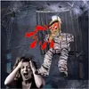 Other Festive & Party Supplies Skeleton Hanging Ghosts Halloween Decor Talking Ghost Prop Scary Skl Cage Prisoner Haunted House Scream Dh6Fj