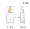 30 ml 50 ml Lege Helder Glazen Parfumflesjes Vierkante Spray Fles Hervulbare Verstuiver Travel Size Groothandel SN1227 ZZ