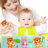 Новые Montessori Toys Toys деревянные мультипликационные машины цифровые животные головоломки головоломки головоломки головоломки.