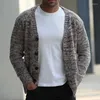 Mäns jackor Mens tröja Cardigans Autumn and Winter Thin Mixed Knit långärmad kappa Chaquetas Hombre