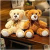 Plush Dolls Teddy Plush Doll Cute Small Bow Tie Bear Cartoon Seven-Color Animal Childrens Toy Christmas Girl Birthday Gift Toys Gifts Dhsbf