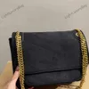 Designer väskor kvinnor loulou puffer mocka messenger väska y quiltad läder crossbody handväska lady dubbelkedja remmar axel handväskor 231013