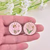 Charms Mix 10st/Pack Round Bee Flower for Earring Halsbandsmycken DIY Making 9 13mm