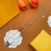 Collane a catena Collana designer per donne Nuova lettera di moda F Fenderant Necklace in acciaio inossidabile Catene oro intarsia