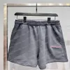 22ss Mens Mulheres Designer Shorts Calças Mar Onda Bordado Primavera Verão Algodão Calça Casual Calças Preto Branco Cinza Xinxinbuy XS-238E