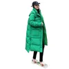 Nova cor sólida longo em linha reta casaco de inverno casual mulheres parkas roupas com capuz elegante jaqueta de inverno feminino outerwear 1mljk