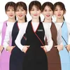 Aprons Japan Korea Custom Kitchen Apron Nail Beauty Salon Coffee Shop Attendant Work Accessories Woman Cotton v-Neck Apron 231013