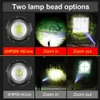 Zaklampen XHP200 Krachtige LED-zaklamp 9000000LM Type-C USB Oplaadbaar Outdoor Waterdichte Tactische Zaklamp 18650 XHP50 Zoomzaklamp Q231013