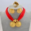 Wedding Jewelry Sets Anniyo DIY Rope Chain Ethiopian Set Gold Color Eritrea Ethnic Style Habesha Pendant Earrings Ring #217106 231012