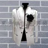 Men's Suits Men Designs Masculino Homme Terno Stage Costumes For Singers Sequin Blazer Dance Jacket Style Dress Black White Red