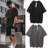 Designer 21SS Tide T-shirts Lettre de poitrine imprimé laminé à manches courtes High Street Loose Oversize Casual T-shirt 100% pur coton T268z