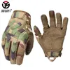 Tactical Army Full Finger Gloves Pekskärm Militär paintball Airsoft Combat Rubber Protective Glove Anti-Scid Men Women New 20237Z