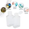 Bouteilles en plastique de 30ml 60ml avec capuchon rabattable, conteneurs vides rechargeables transparents pour désinfectant pour les mains, shampoing liquide Upfsq