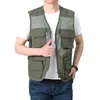 Gilets pour hommes Summer Thin Mesh Vest Sports de plein air pour vestes Bigsize Bomber sans manches Casual Tactique Work Wear Camping Pêche 231012