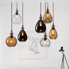 Circle Glass Pendant Lamps Restaurant Bedroom Cafe Bar Clothing Store Three Dripping Hanging Lights Home Decor Lights 85-265V