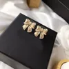 2021 new fashion Knot pearl bow earrings ladies 925 silver needles simple all-match jewelry238N