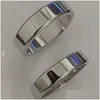 Band Rings Titanium Steel Couple Ring Simple Mens Plain Womens Tail Jewelry Gift Jewelry Ring Dhhge