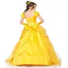 Cosplay Beauty and the Beast Bell Sarı Uzun Elbise Cadılar Bayramı Kostümü Belle Prenses Masquerade Karnavalı Yetişkin Rolleri Takım