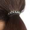 ブレスレットの髪は現代のゴールドチェーンヘアタイファッション弾性アクセサリーポニーテールホルダーリングヘアバンドガールレディZZのためのヘアバンド