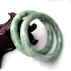 Bangle Hand-Carved Lucky Amulet Gifts For Women Her Män Natural Green Jade Armband Charm Jewelery Fashion Accessories2441