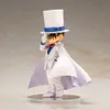 Mascot Costumes 15cm Anime Figure Conan Edogawa Cosplay Kaitou Kiddo White Magician Suit Sitting with Gun Model Dolls Toy Gift Pvc