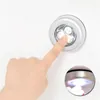 Applique murale Mini LED veilleuse sans fil ronde capteur de mouvement tactile alimenté par batterie armoire pour éclairage de placard de chambre à coucher