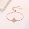 Braccialetti con ciondoli Carino zirconi ape per le donne Bracciale in cristallo con catena in oro regolabile animale Femme Jewelry222i