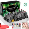 Kit per nail art LNWPYH 28 42 pezzi Kit di smalti gel Set di vernici UV LED per manicure Vernis Base semipermanente prodotti per superficie e smalti 231013