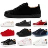 2024 Erkekler Tasarımcı Kırmızı Alt Loafers Perçinler Düşük Çalışmış Sıradan Ayakkabı Tasarımcıları Ayakkabılar Erkek Kadınlar Moda Kırmızı Dipler Sneakers Eğitmenleri Kutu Boyutu 35-47