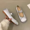 Jurk Schoenen Luxe Satijn Zijde Ballet Vrouw Klassieke Vierkante Neus Bowtie Elastische Band Ballerina Flats Dames Zachte Loafers 231013