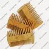 Moq 50pcs Amazon Green Sandal Wooden Hair Combs Dual Dual Sides Fine Coarse Hairs Brush Logo Men Grooming Combs zz