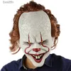 Themakostuum Stephen King Masker Pennywise Cosplay Kom Eng Joker Pak Mannen Vrouwen Fancy Halloween Party Clown Cos Pak Cadeau voor Jongen GirlL231013