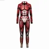 Costume à thème unisexe à manches longues combinaisons maigres attaque sur Titan Anime Cosplay vient mode impression 3D adulte élastique Zentai costumes body T231013